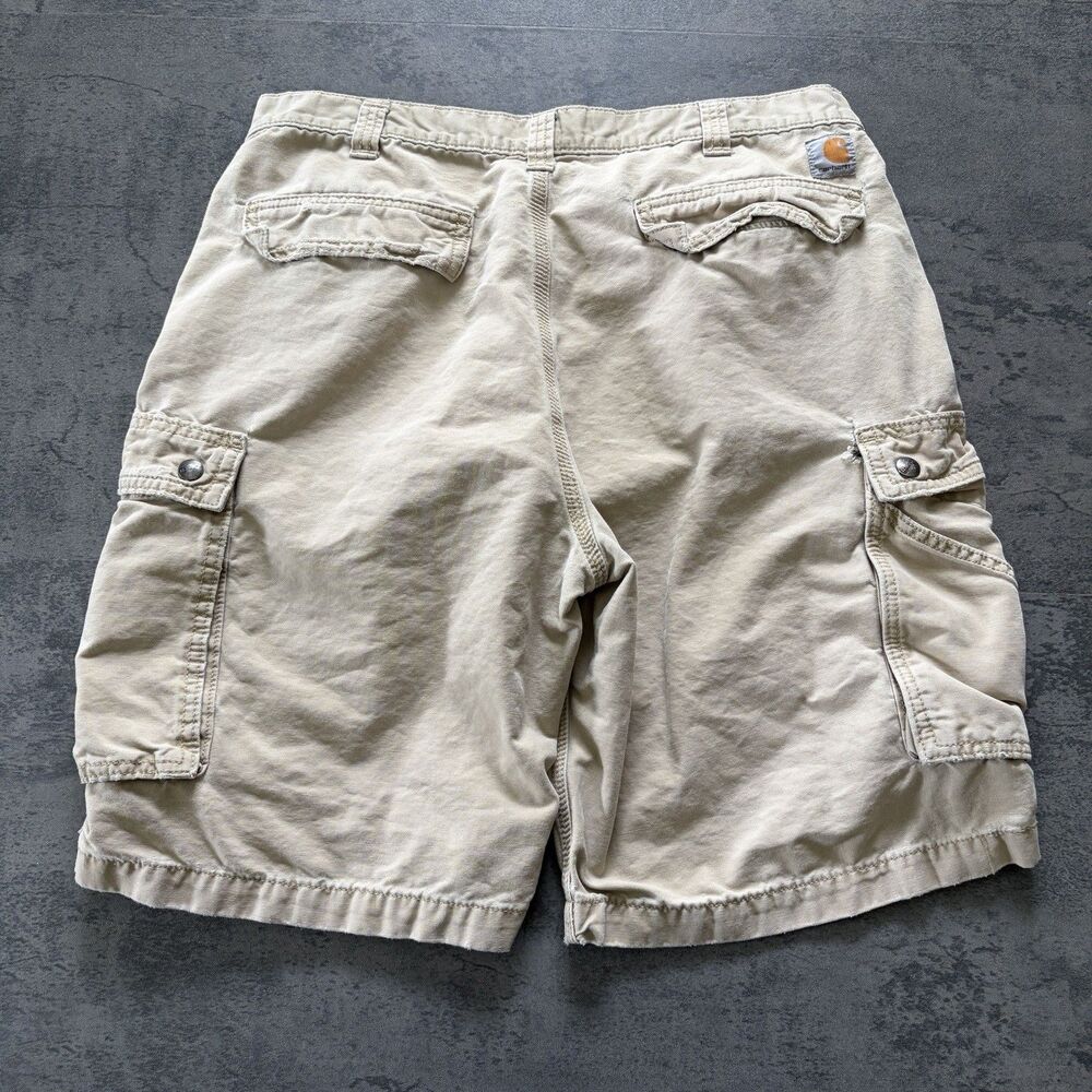 Carhartt Cargo Shorts Mens 36 Beige Relaxed Fit Outdoor Workwear Utility Y2K